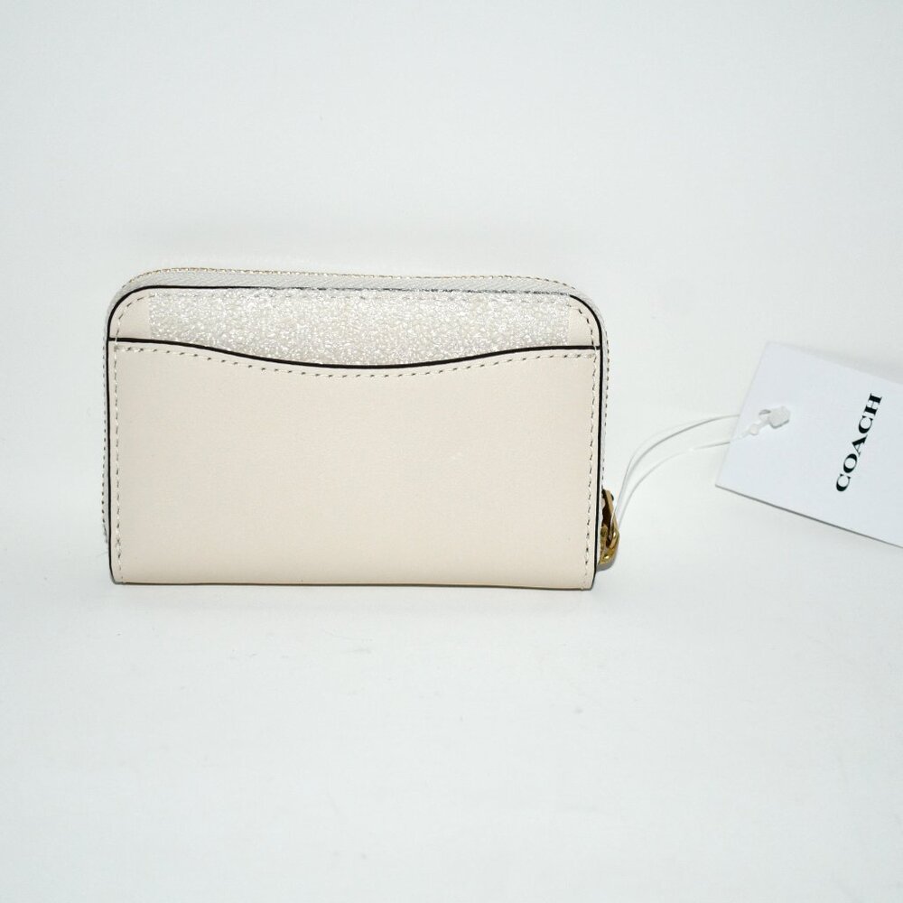 COACH Sticker Print Essential Small Zip Around Card Case in Chalk Multi #CCD21 N - Picture 5 of 5